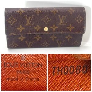 Very good condition authentic Louis Vuitton monogram Sarah wallet TH0060